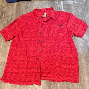 Cinch Red Geometric Men's Casual Shirt